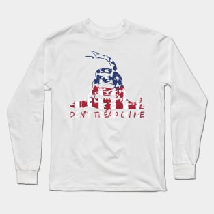 Don't tread on me Painted American Flag Long Sleeve T-Shirt